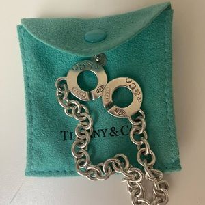 Authentic Tiffany & Co Sterling Silver 1837 Circle Clasp Bracelet